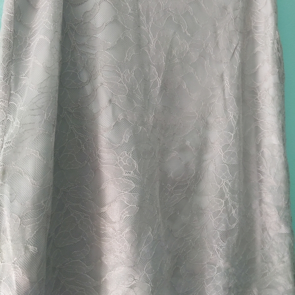 George Me Silver Floral Midi Skirt sz 4 - Picture 2 of 5